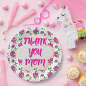 Custom and personalized floral pattern  pappteller (Party)