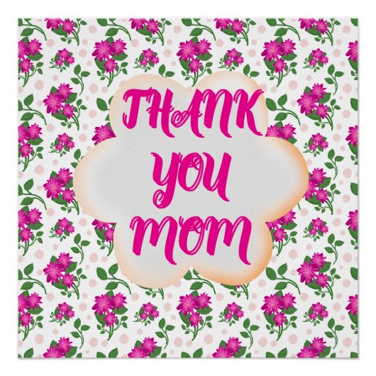Custom and personalized floral pattern  poster (Vorderseite)