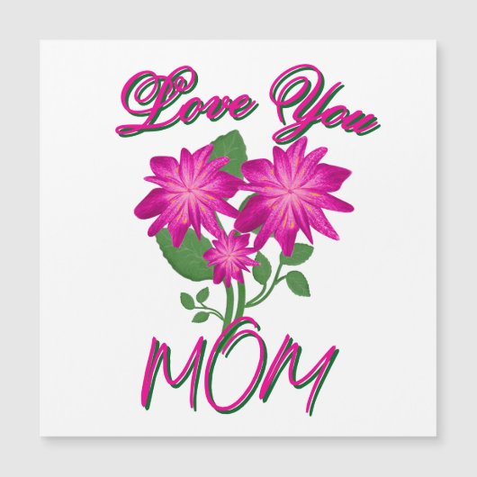Custom and Personalized Mother's Day Floral gift  Magnetkarte (Vorderseite)