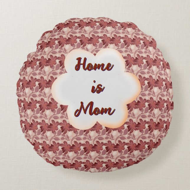 Custom and personalized mother's day floral gift  rundes kissen (Vorderseite)
