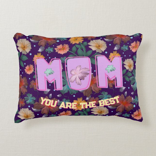 Custom and personalized mother's day gift  lumbar dekokissen (Vorderseite)