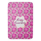 Custom and personalized pink floral  badematte (Vorderseite Vertikal)