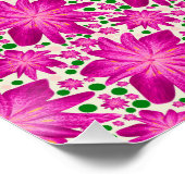 Custom and personalized pink floral  poster (Ecke)