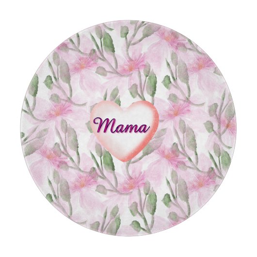 Custom and Personalized  watercolor floral gift  Schneidebrett (Vorderseite)