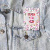 Custom and Personalized watercolor floral pattern  Button (Insitu)