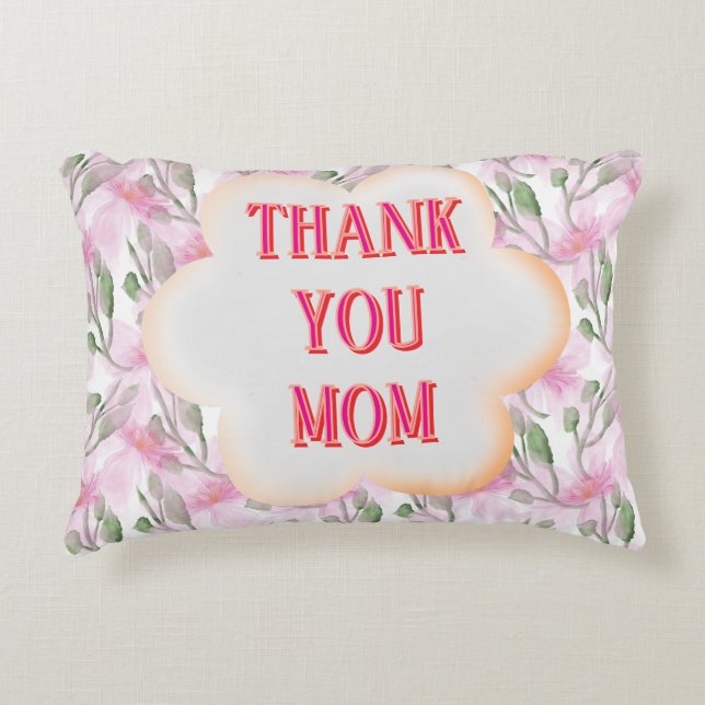 Custom and Personalized watercolor floral pattern  Dekokissen (Vorderseite)