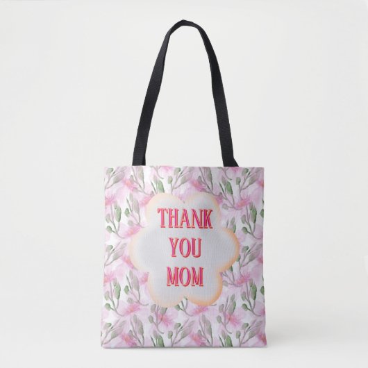 Custom and Personalized watercolor floral pattern  Tasche (Vorderseite)