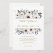 Custom Anemone Bouquet Hochzeit Einladung (Vorne/Hinten)