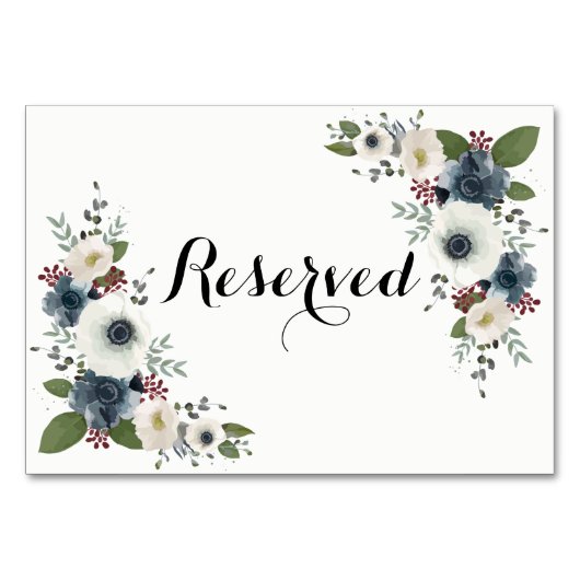 Custom Anemone Bouquet vorbehaltene Karte (Vorderseite)