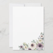 Custom Anemone Bouquet Wedding Einladung (Rückseite)