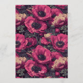 Custom Anemones Fantasy Boho Birthday Einladung (Rückseite)