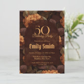 Custom Anemones Petal 15Th Birthday Party Einladung (Stehend Vorderseite)