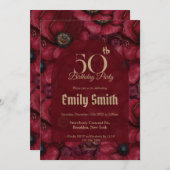 Custom Anemones Petal Daughter’S Birthday Einladung (Vorne/Hinten)