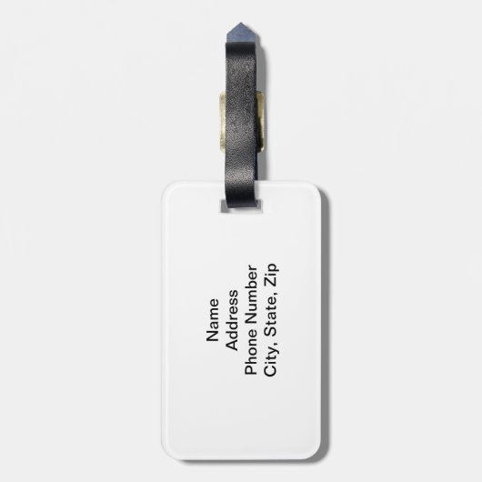 Custom Angel Cat Luggage Tag Gepäckanhänger (Rückseite vertikal)