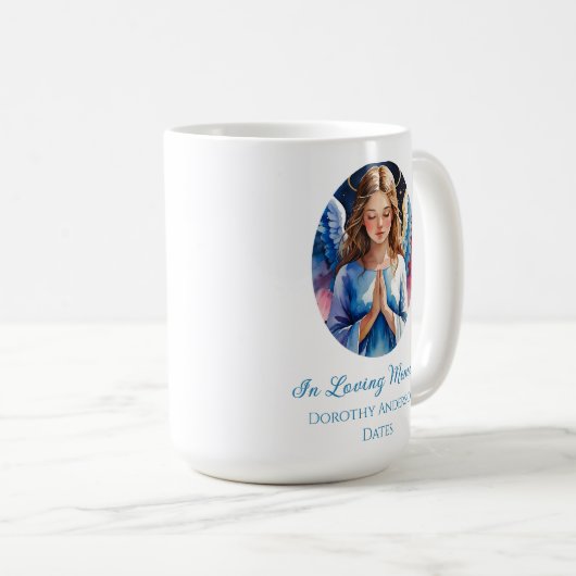Custom Angel Memorial Candle Kaffeetasse (VorderseiteRechts)