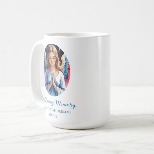 Custom Angel Memorial Candle Kaffeetasse (Vorderseite Links)