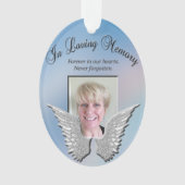 Custom Angel Wings Memorial Ornament (Vorderseite)