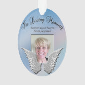 Custom Angel Wings Memorial Ornament (Rückseite)