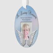 Custom Angel Wings Memorial Ornament (Vorderseite)