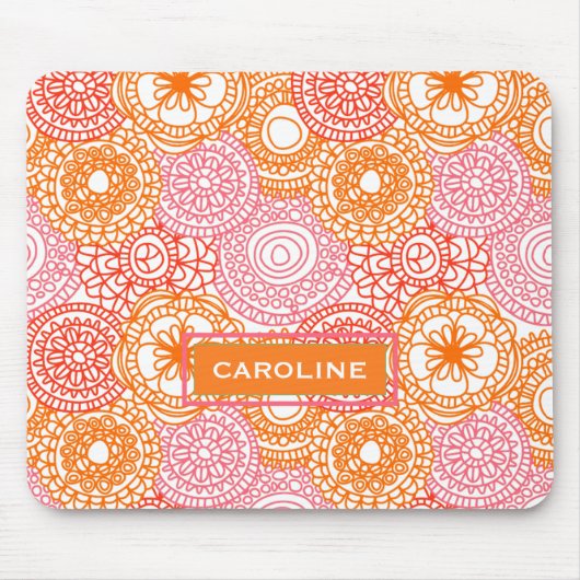 Custom Angesagt Fun Happy Summer Floral Muster Mousepad (Vorne)