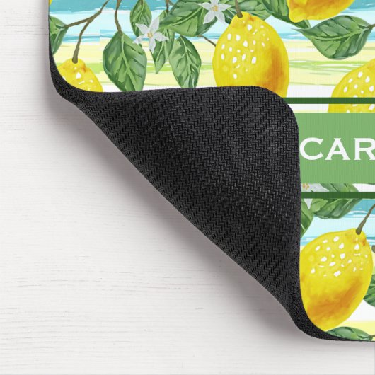 Custom Angesagt Tropical Summer Lemons Fruchtmuste Mousepad (Ecke)