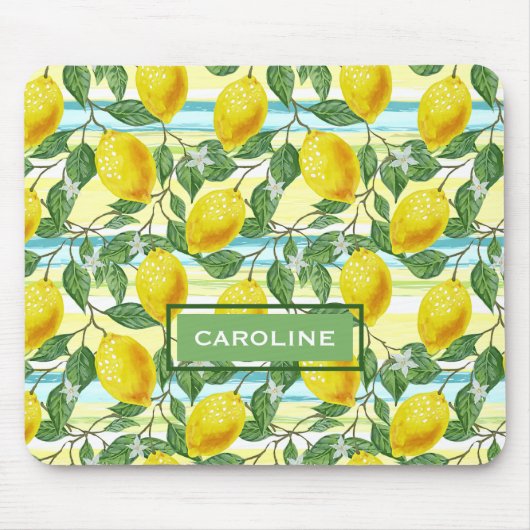 Custom Angesagt Tropical Summer Lemons Fruchtmuste Mousepad (Vorne)