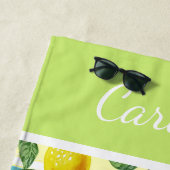 Custom Angesagt Tropical Summer Lemons Fruchtmuste Strandtuch (Beispiel)