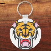 Custom Angry Tiger Cartoon Schlüsselanhänger (Vorderseite)