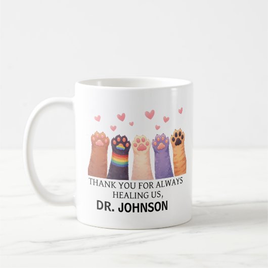 Custom Animal Doctor | Happy Doctor’s Day Kaffeetasse (Links)