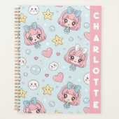 Custom Anime Kawaii with Hearts and Star Planer (Vorderseite)