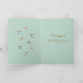 Custom Anna's Hummingbird Geburtstag Karte (Innenseite)