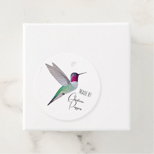 Custom Anna's Hummingbird Geschenkanhänger (Beispiel)