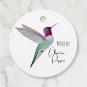 Custom Anna's Hummingbird Geschenkanhänger (Vorderseite)