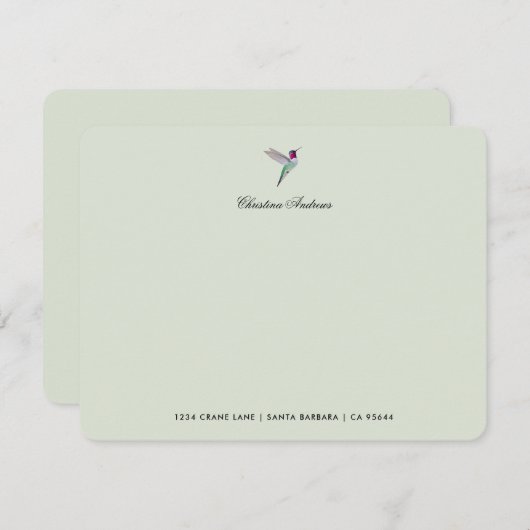 Custom Anna's Hummingbird Mitteilungskarte (Vorne/Hinten)