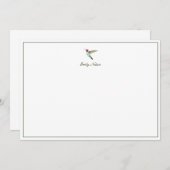 Custom Anna's Hummingbird Note Card Mitteilungskarte (Vorne/Hinten)