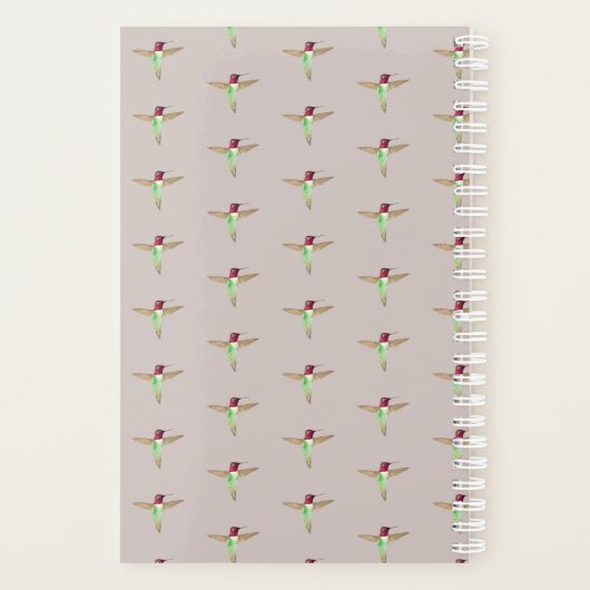 Custom Anna's Hummingbird Planer (Rückseite)