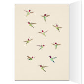Custom Anna's Hummingbirds Birthday Card (Innen (Links))