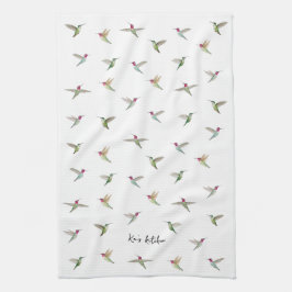 Custom Anna's Hummingbirds Geschirrtuch