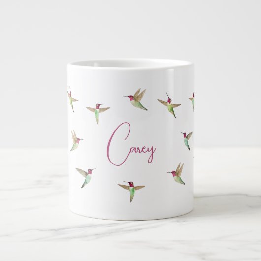Custom Anna's Hummingbirds Jumbo-Tasse (Vorderseite)