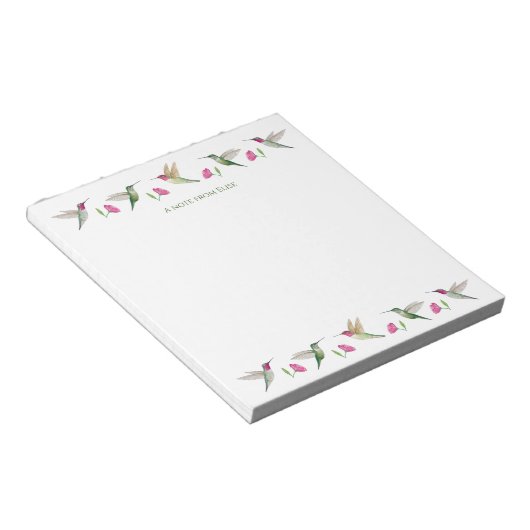 Custom Anna's Hummingbirds Notepad Notizblock (angewinkelt)