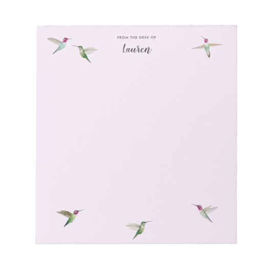 Custom Anna's Hummingbirds Notepad Notizblock (Vorderseite)