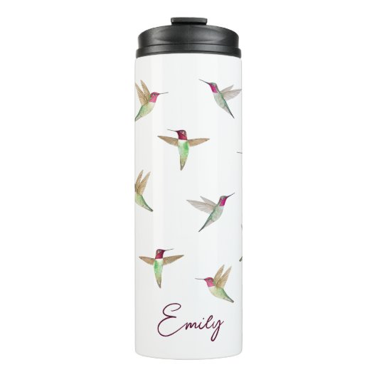 Custom Anna's Hummingbirds Thermal Tumbler Thermosbecher (Vorderseite)