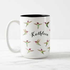 Custom Anna's Hummingbirds Zweifarbige Tasse