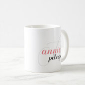 Custom Annie Name "A" Letter Monogram Kaffeetasse (VorderseiteRechts)