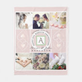 Custom Anniversary 6 Fotos Fleece Blankon (Vorderseite)