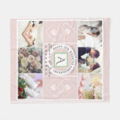 Custom Anniversary 6 Fotos Fleece Blankon (Vorderseite (Horizontal))