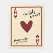 Custom Anniversary Blanket Gift for Wifey & Hubby Fleecedecke (Vorderseite)