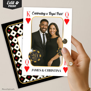 Custom Anniversary Einladung, Poker Casino Party Einladung