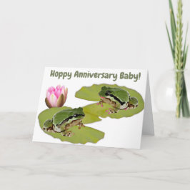 Custom Anniversary Frosch Couple Water Lily Funny Karte