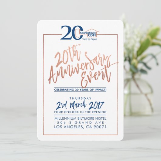 CUSTOM ANNIVERSARY PARTY INVITE Corporate Marine 2 Einladung (Stehend Vorderseite)